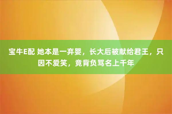 宝牛E配 她本是一弃婴，长大后被献给君王，只因不爱笑，竟背负骂名上千年